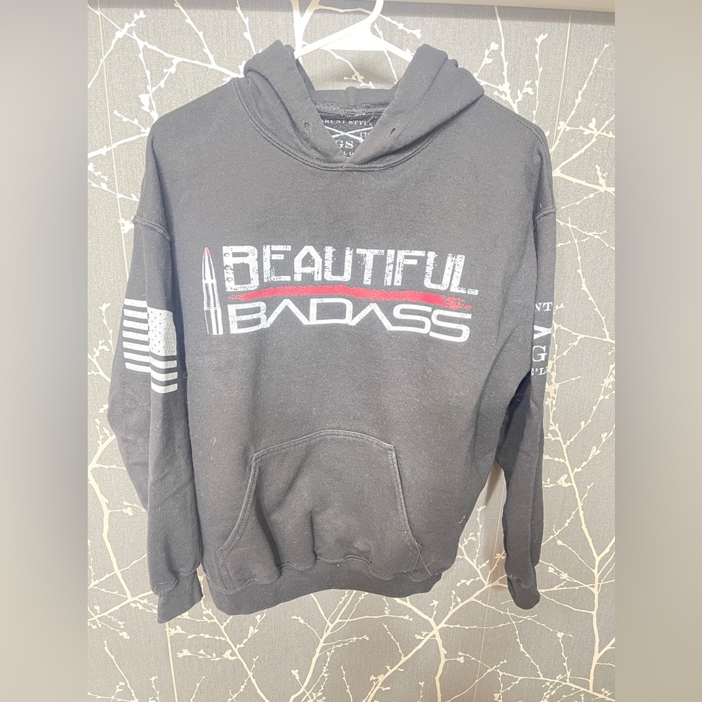 Grunt style sweatshirt, hooded size medium women’s